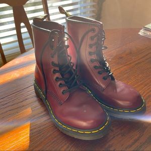 Burgundy dr. martens